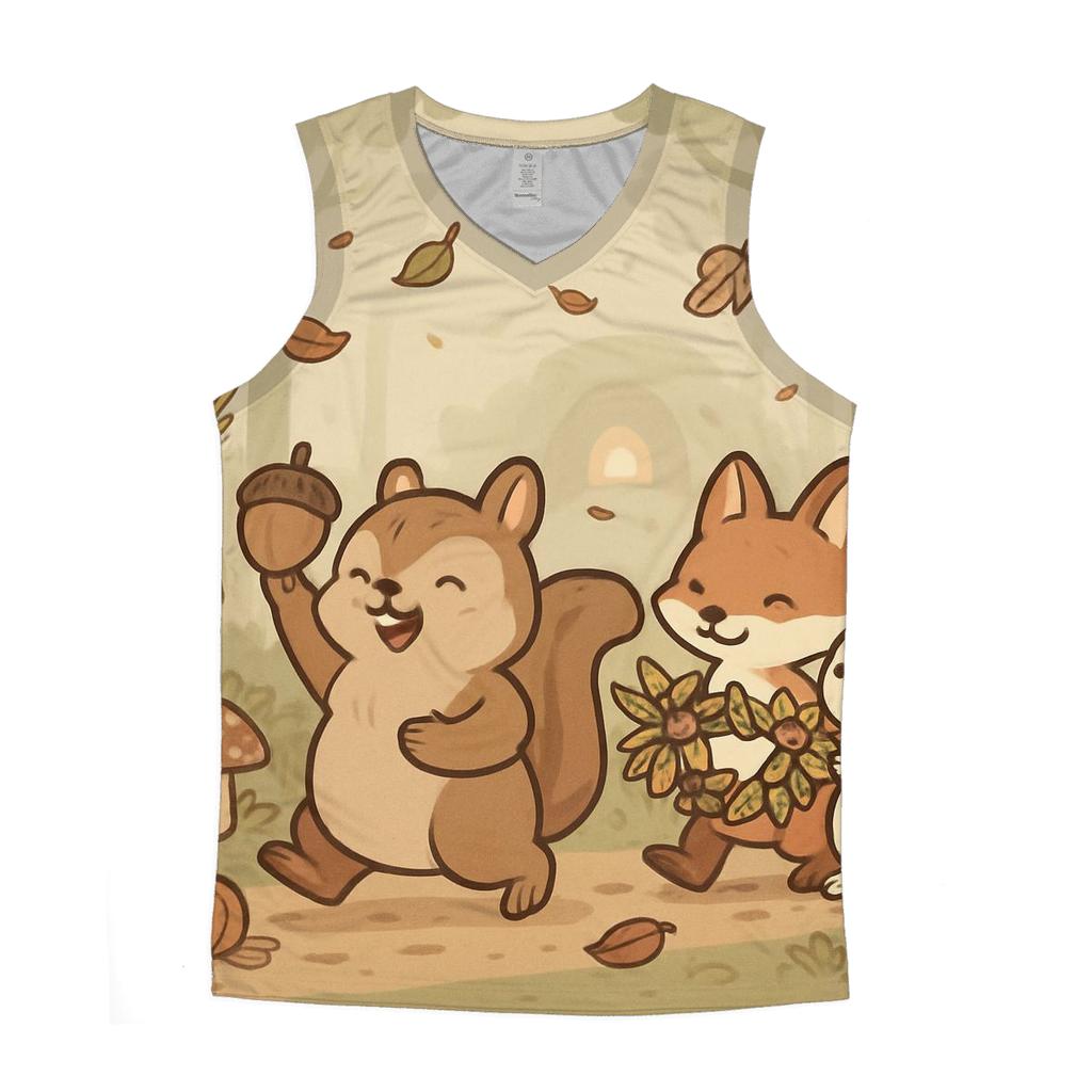 Woodland Animals Harvest Parade stylish racerback tanks
