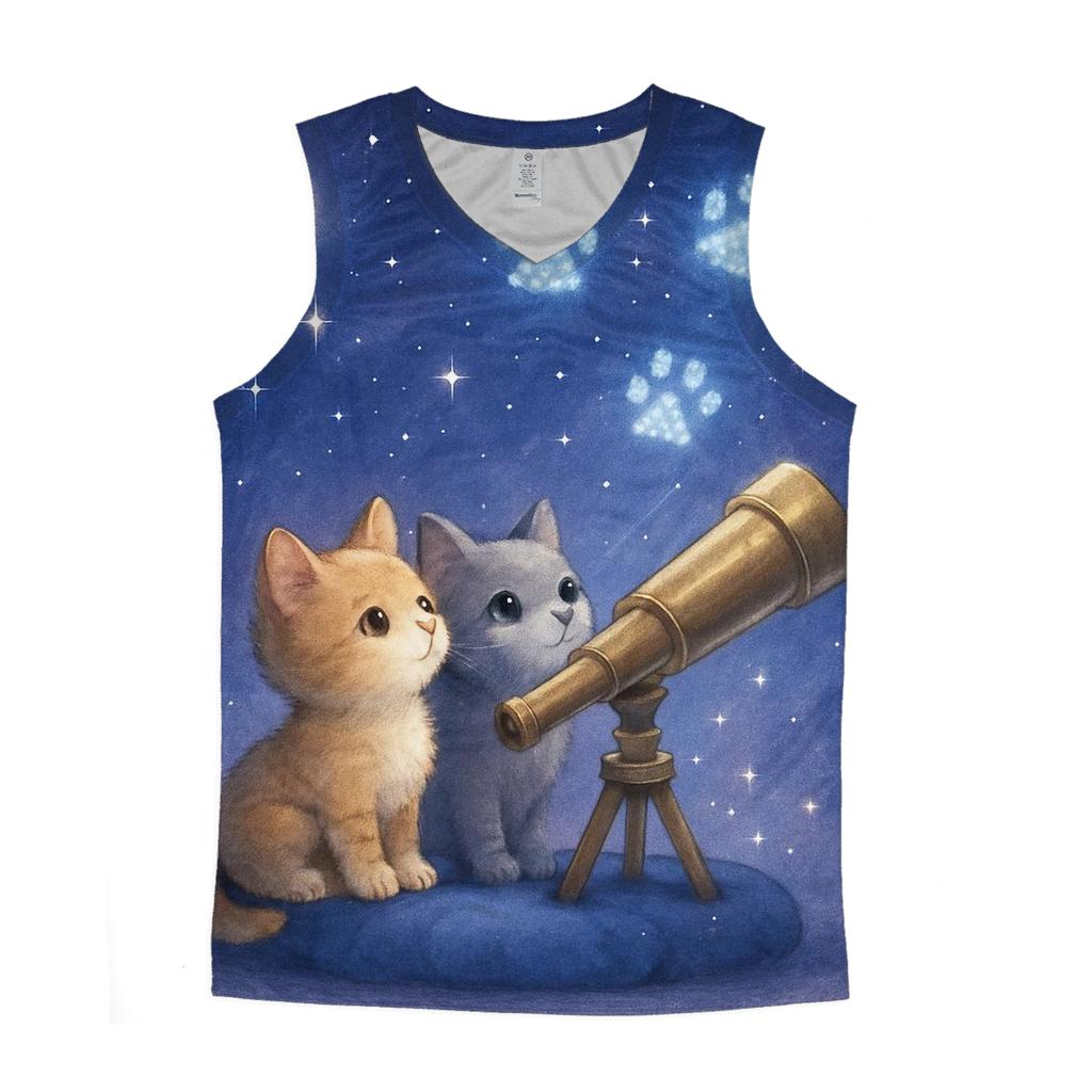 Starlit Observatory Whisker Wish cotton sleeveless tops