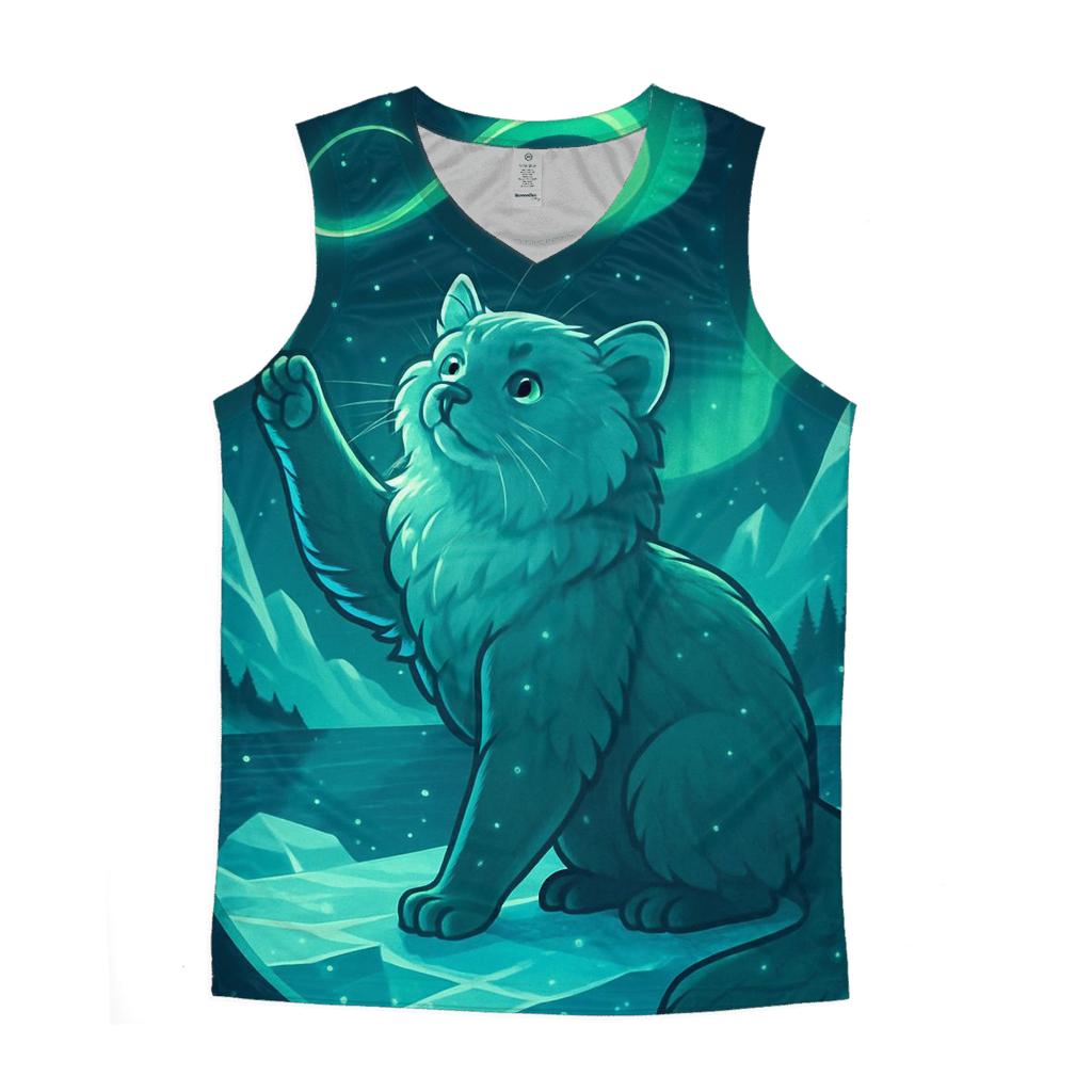 Arctic Aurora Fisher Cat sports performance tank tops