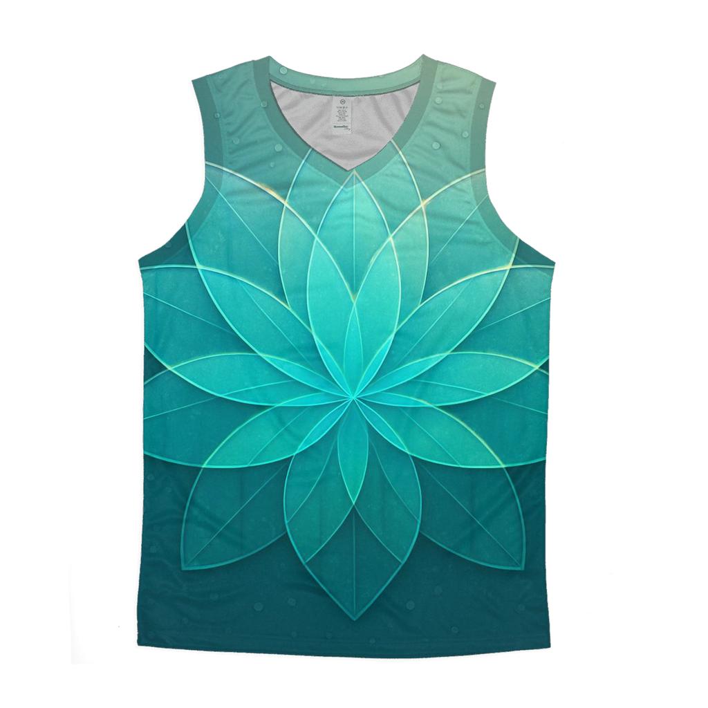 Glass Rain Geometry Bloom graphic print tank tops