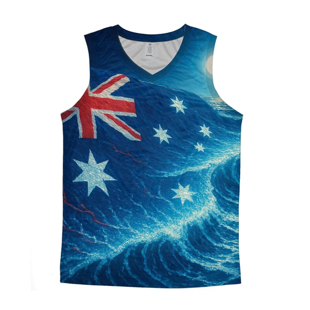 Southern Cross Night Surf Of Australia cotton sleeveless tops