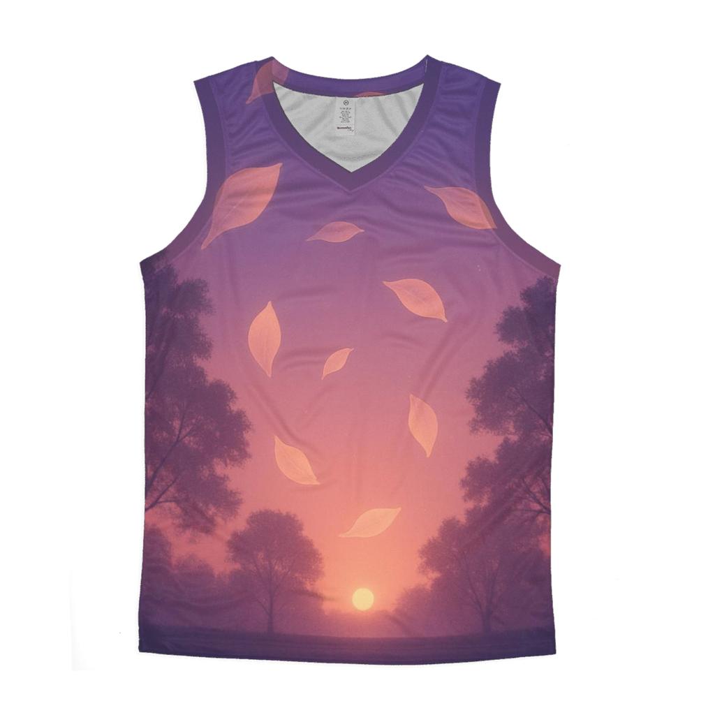Moonlit Petal Sunset Grove trendy fitted tank tops