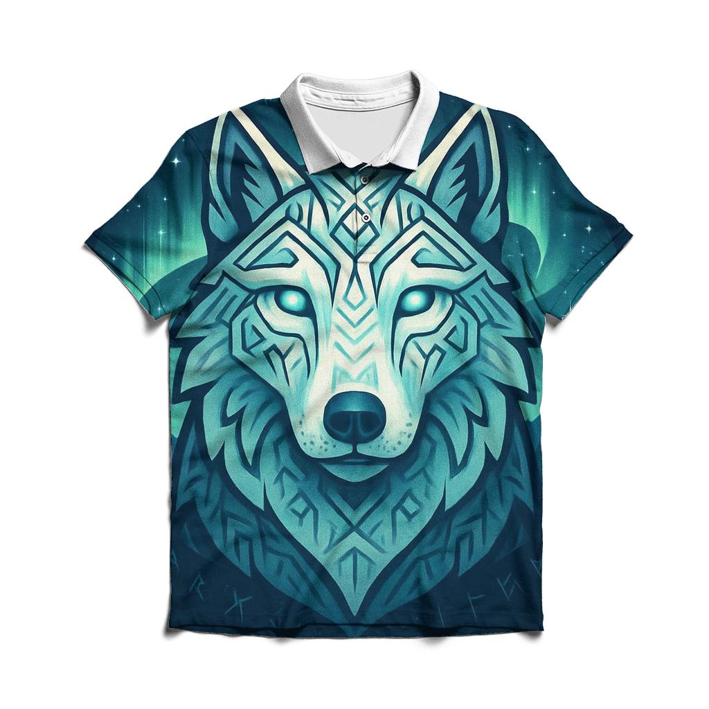 Aurora Runestone Sentinel Wolf classic pique polos
