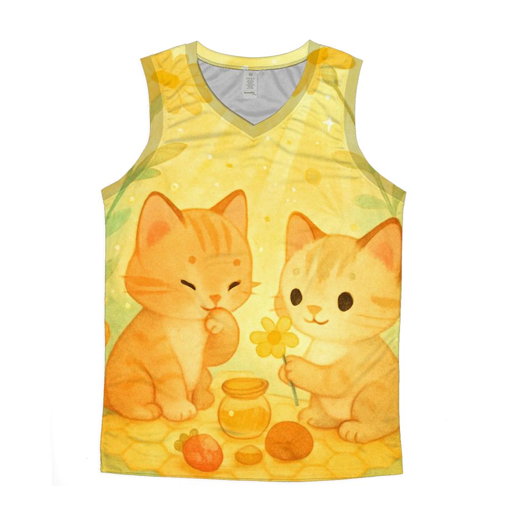 Honey Meadow Pollen Purr Picnic casual summer tank tops