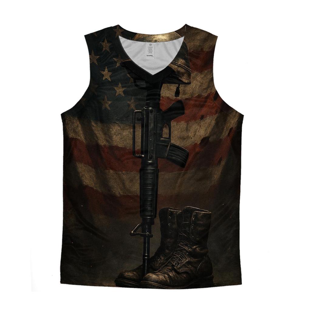 Steel And Stars Battlefield Cross Tribute custom tank tops