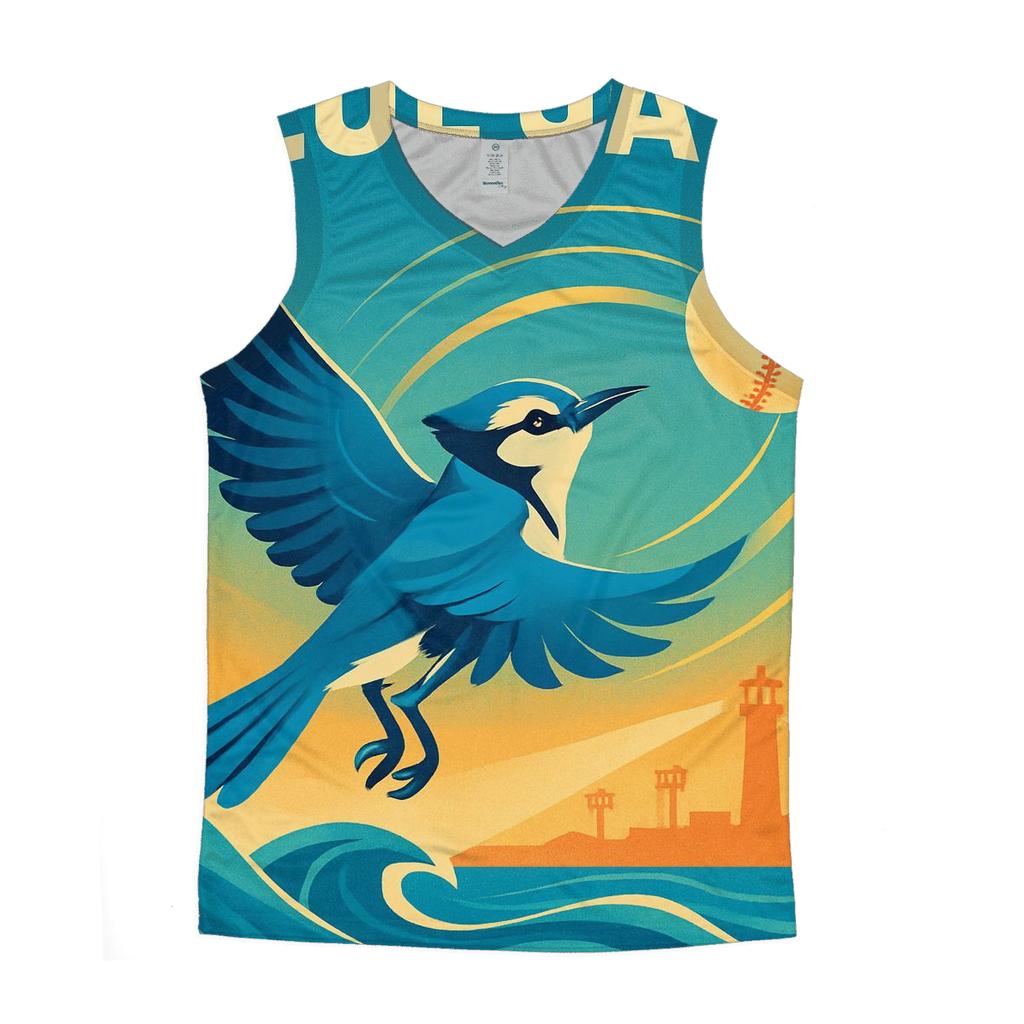 Blue Jays Coastal Home Run Splash personalized athletic tanks