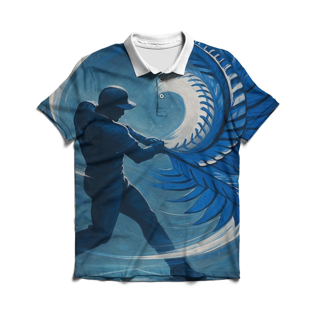 Bat Swing Vortex With Blue Jays Energy embroidered polo tops