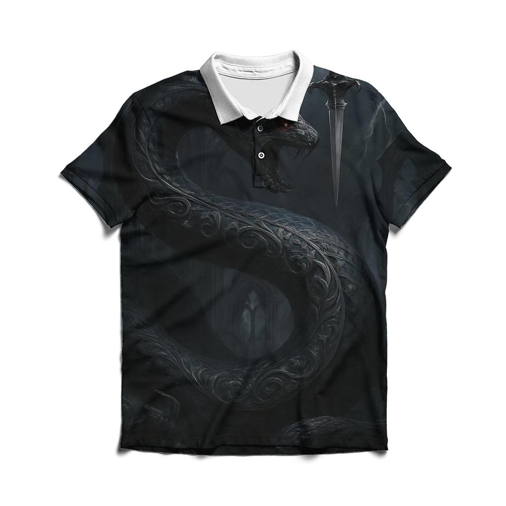 Serpent Of The Cathedral Ruins premium cotton polo shirts