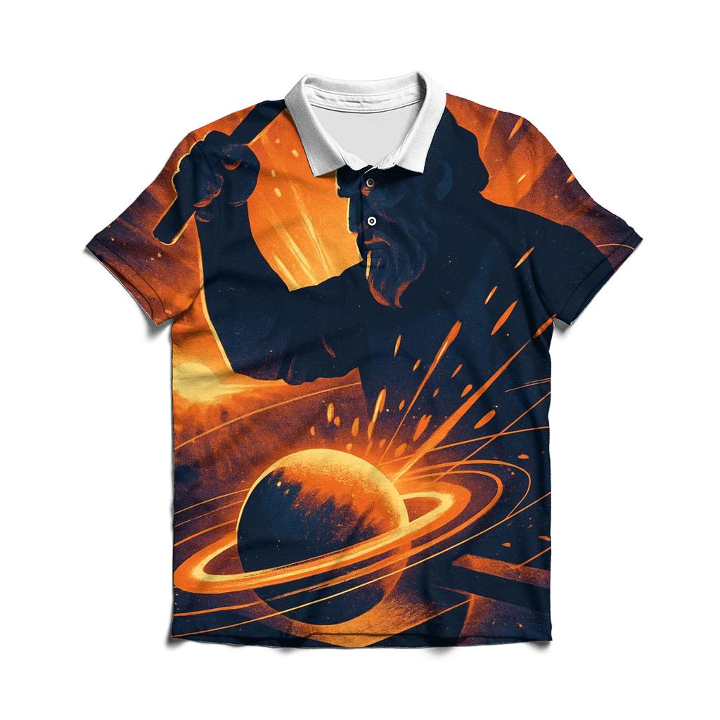 Planet Smith At The Forge Of Dawn stylish collar polo tees