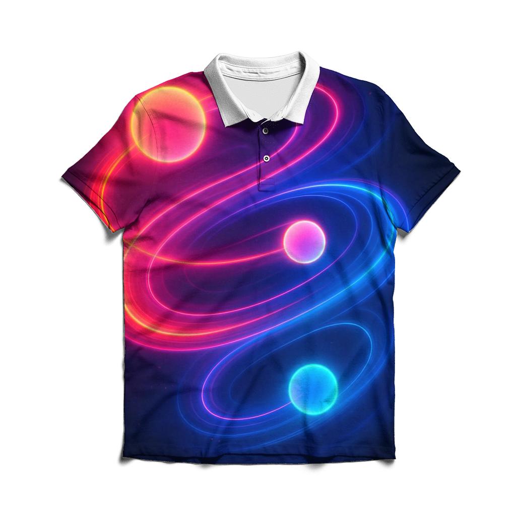 Neon Orbit Playground classic pique polos