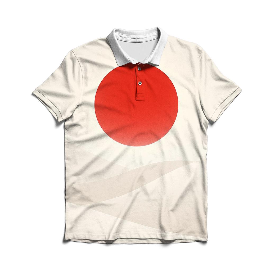 Rising Sun Dunes Of Japan casual sports polo shirts