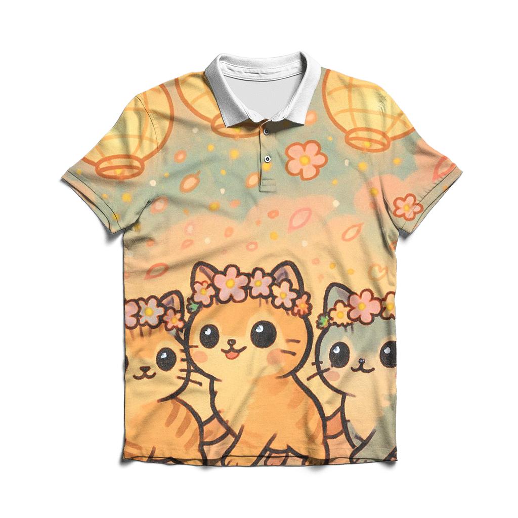 Festival Lantern Kitten Parade branded logo polo shirts