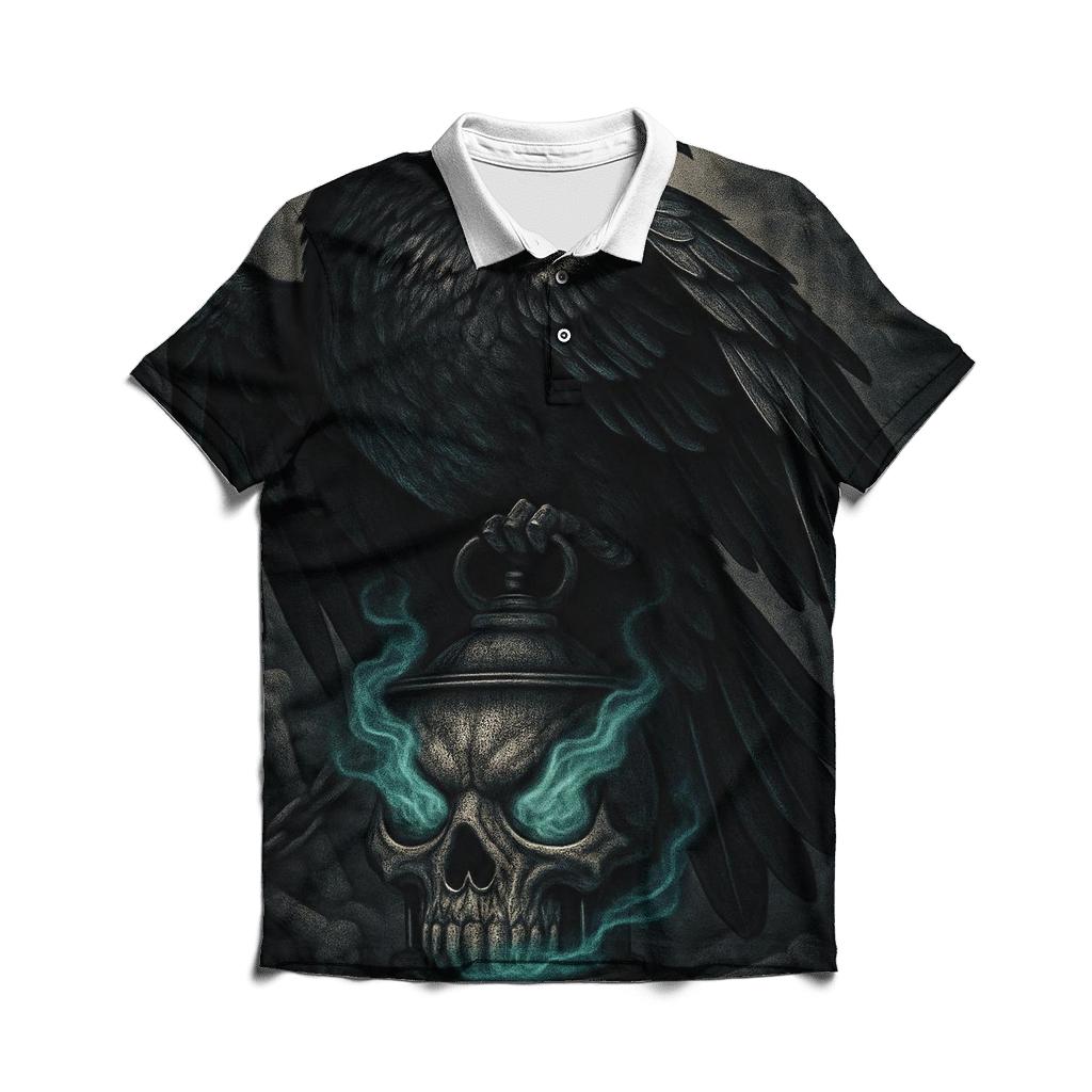 Raven Of The Ossuary Lantern classic pique polos