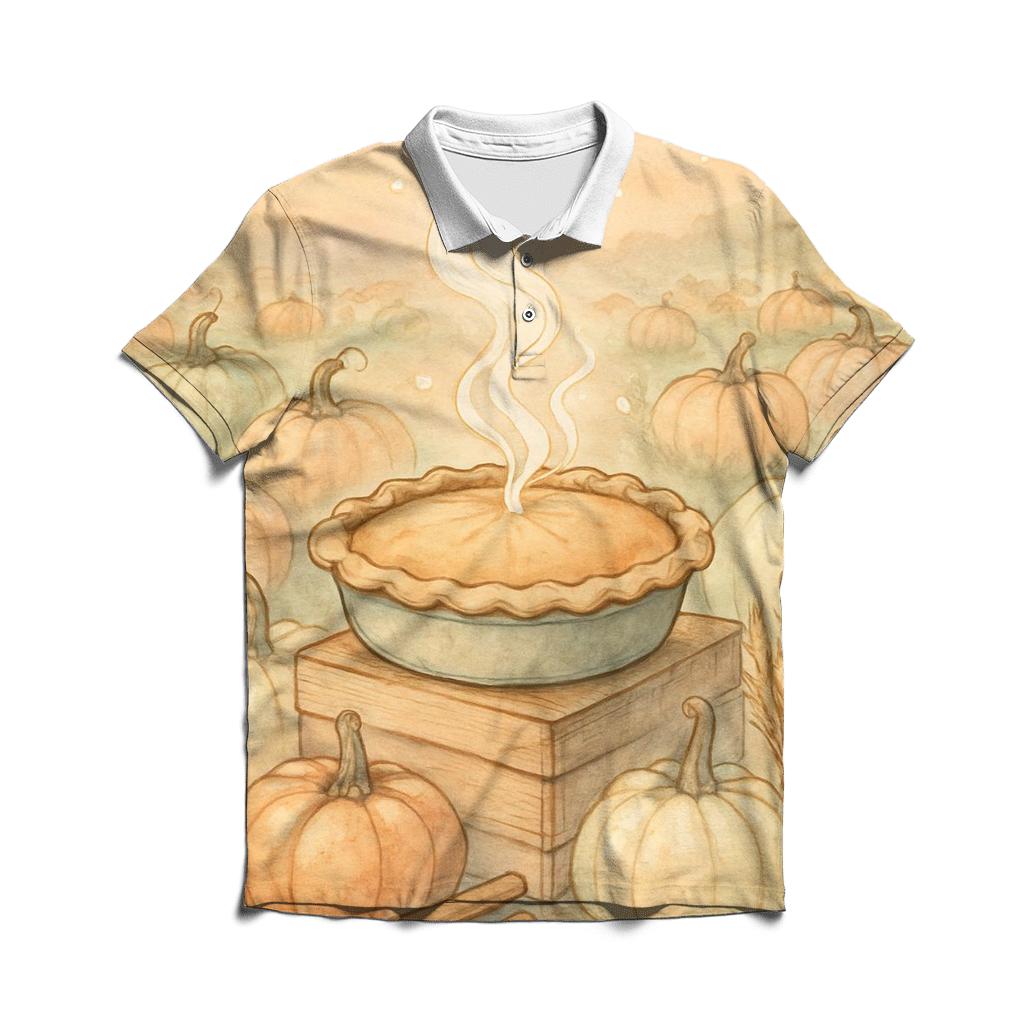 Pumpkin Patch Pie Steam Glow designer slim fit polos