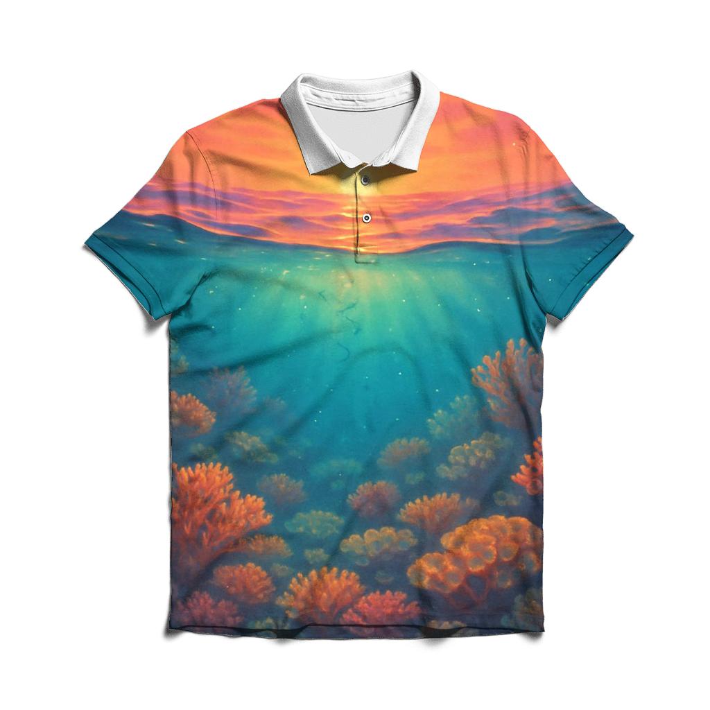 Aurora Reef Sunset Break classic pique polos