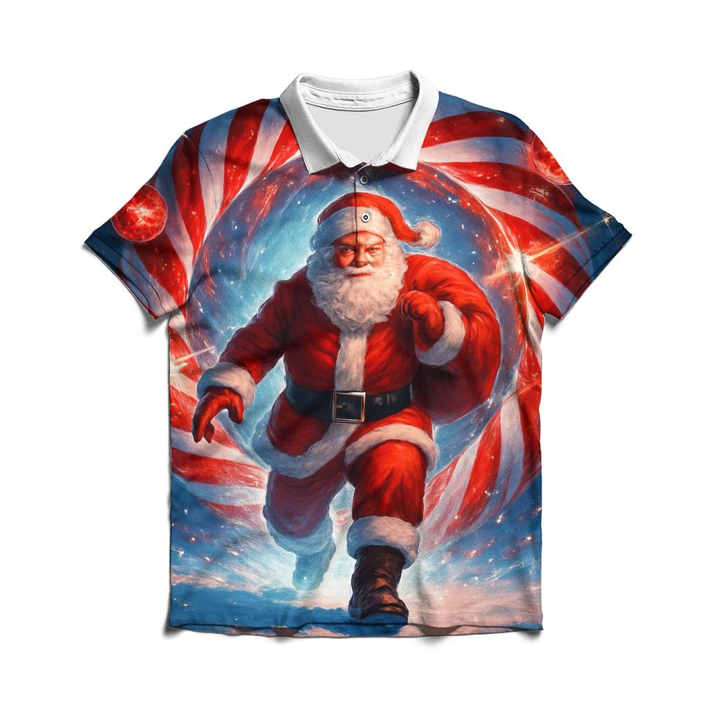 Candy Cane Portal Santa classic pique polos