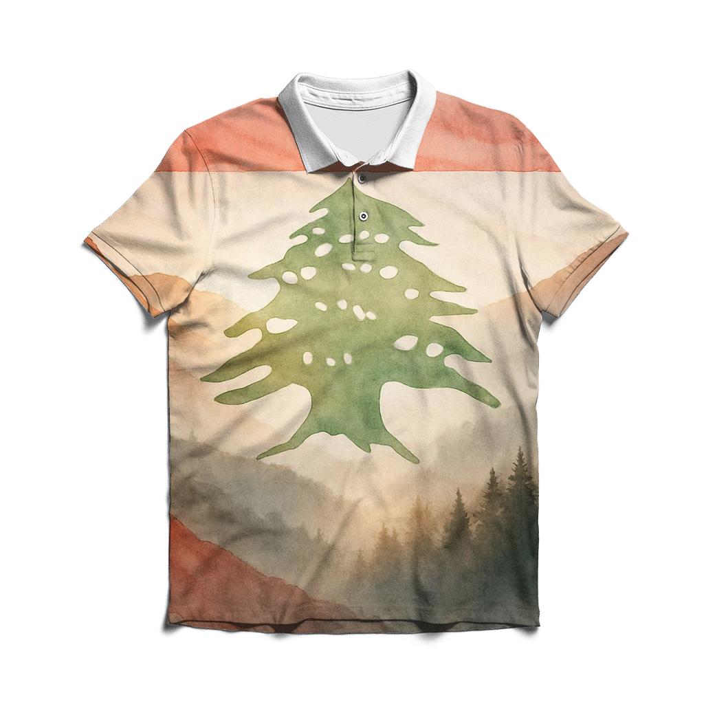 Cedar Mist Mountains Of Lebanon stylish collar polo tees