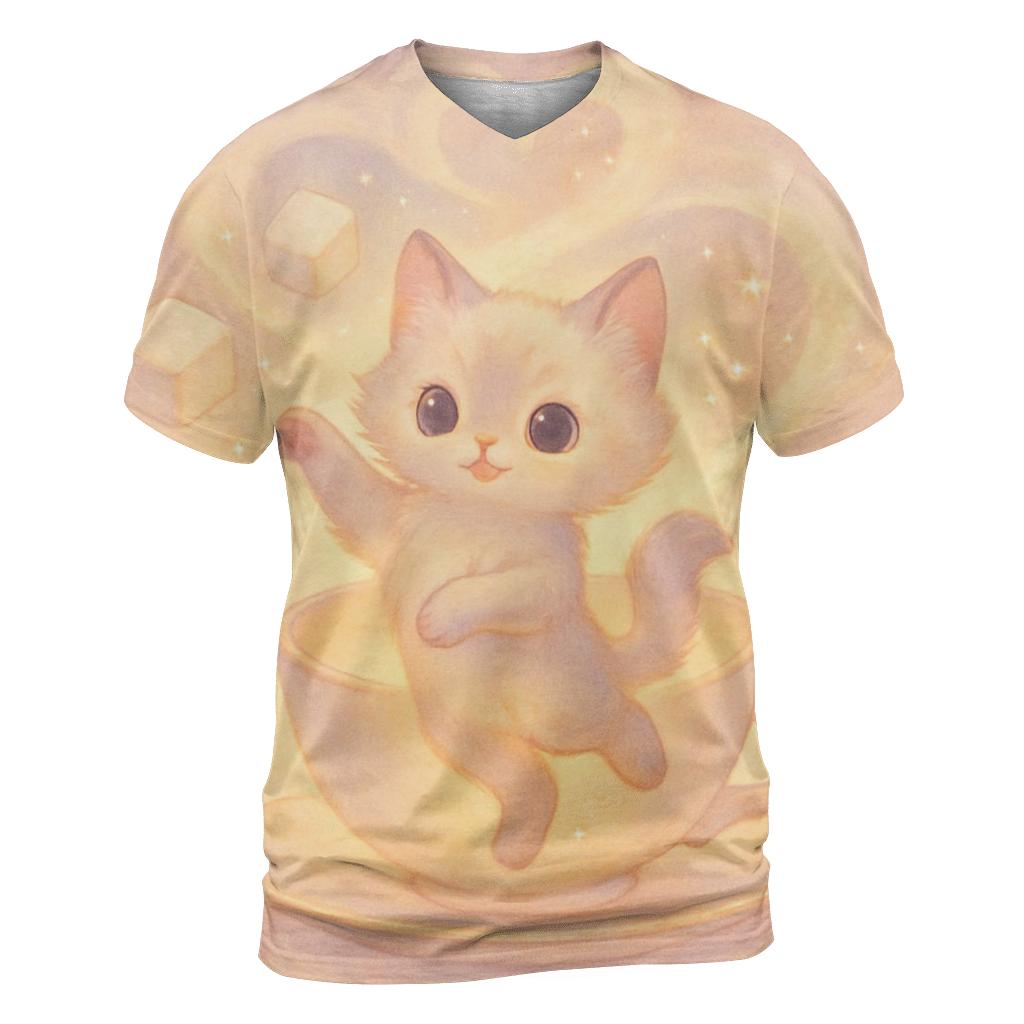 Moonlight Teacup Kitten Waltz trendy printed shirt styles