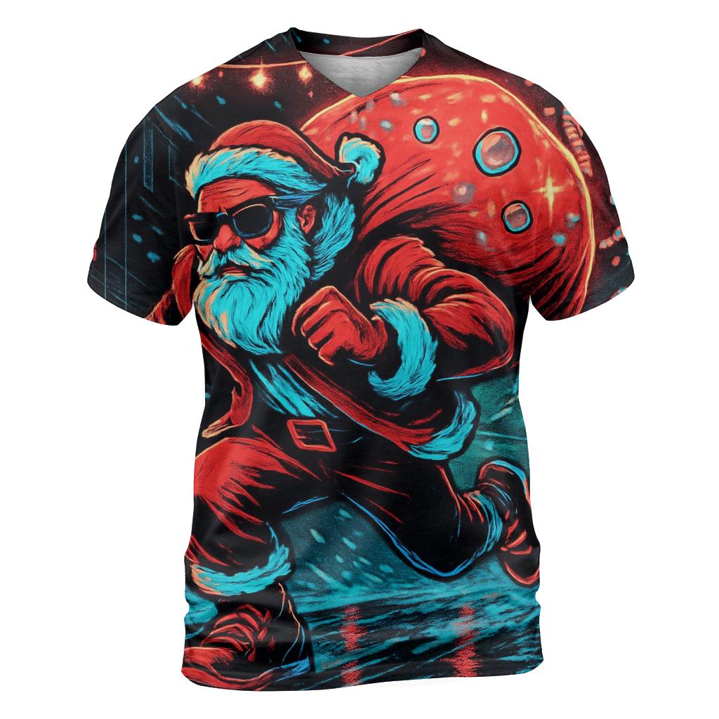 Neon Night Run Santa personalized full print shirts
