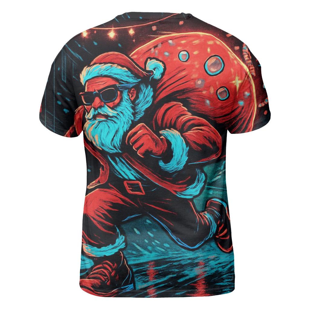 Neon Night Run Santa personalized full print shirts