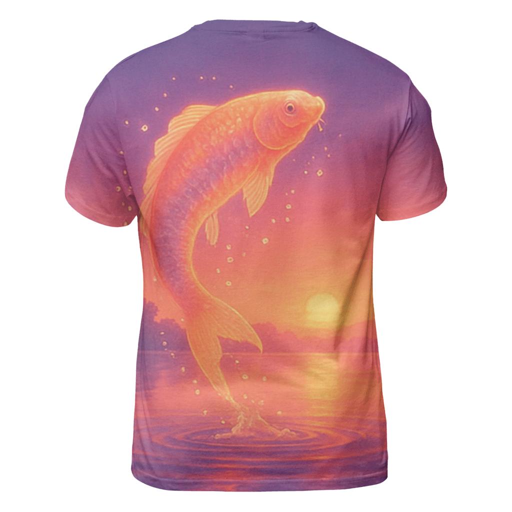 Ember Koi Twilight Lagoon creative print fashion shirts