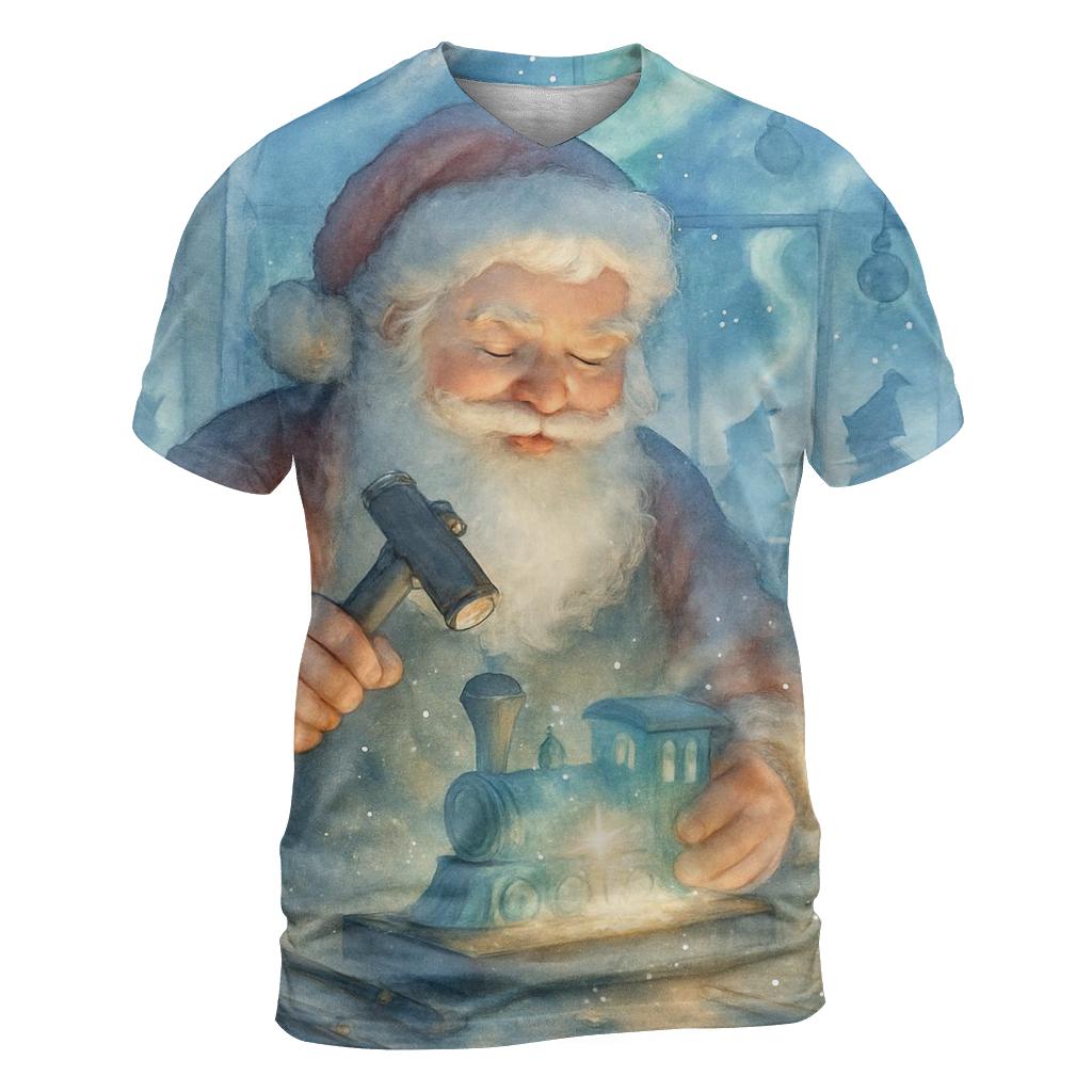 Aurora Workshop Santa custom all-over print shirts