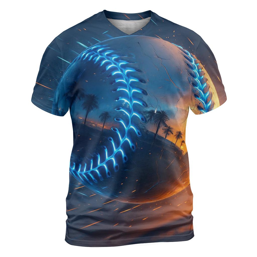 Chrome Fastball Through Sunset Haze creative print fashion shirts