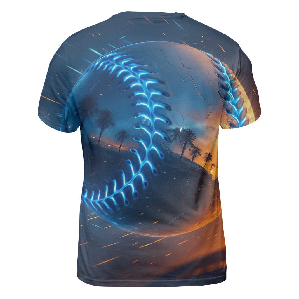 Chrome Fastball Through Sunset Haze creative print fashion shirts