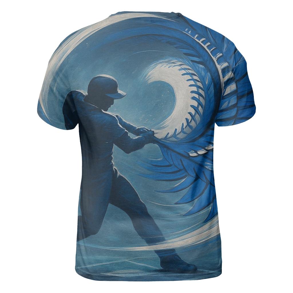 Bat Swing Vortex With Blue Jays Energy trendy printed shirt styles