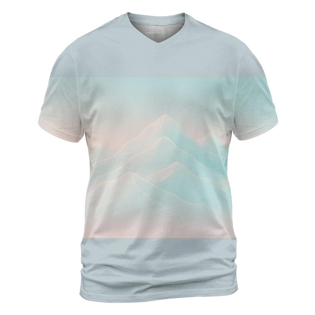 Pastel Mist Mountainfold custom all-over print shirts
