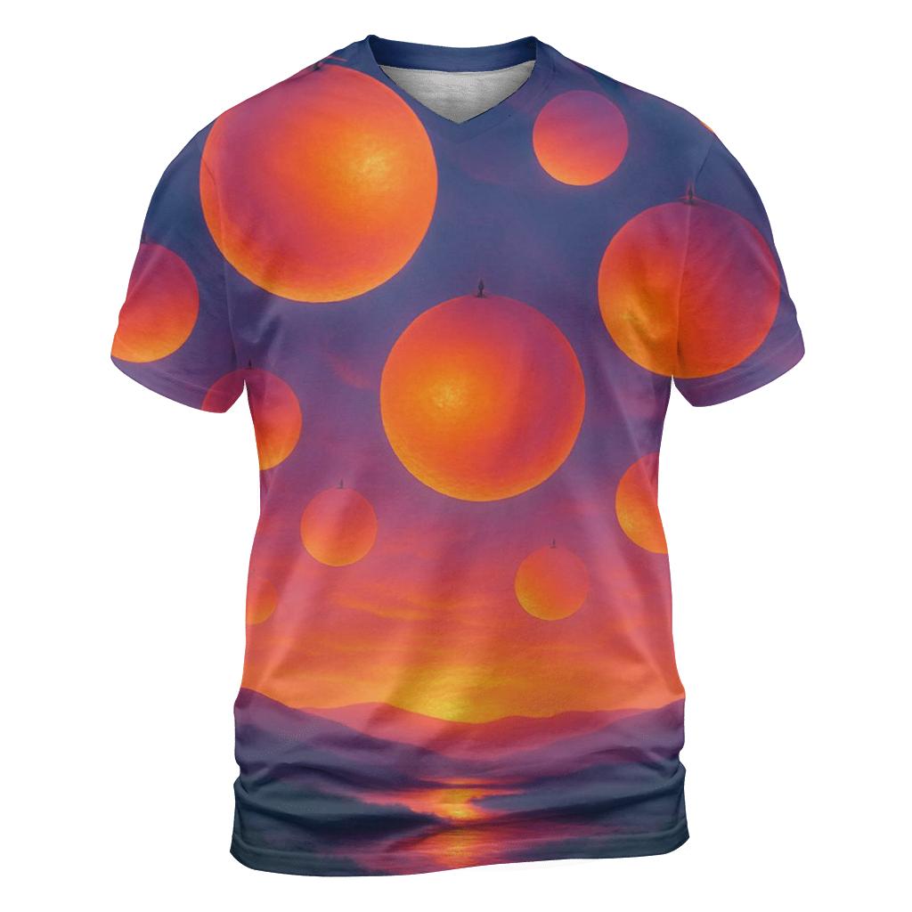 Neon Orchard Sundown Drift trendy printed shirt styles