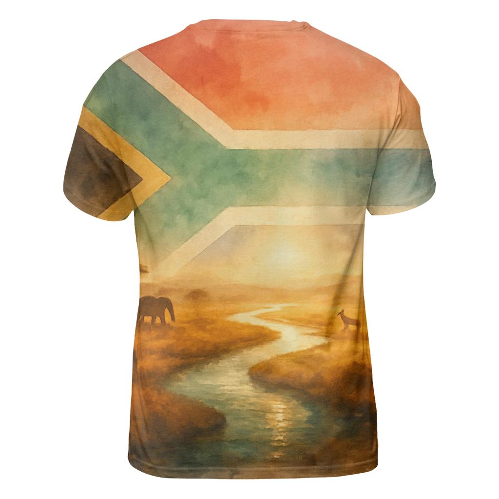 Emerald Gold Savanna Of South Africa designer pattern shirts