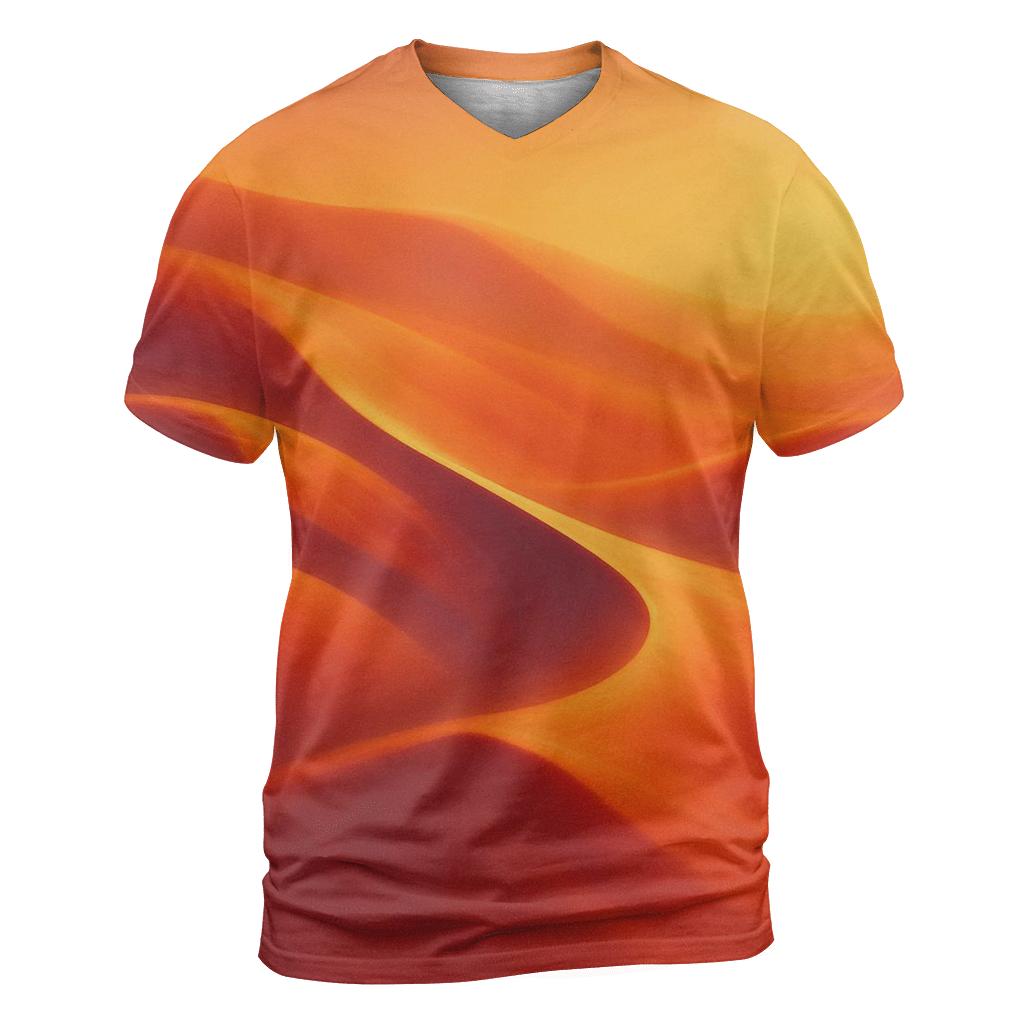 Golden Hour Gradient Dunes trendy printed shirt styles