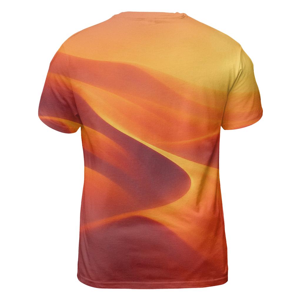 Golden Hour Gradient Dunes trendy printed shirt styles