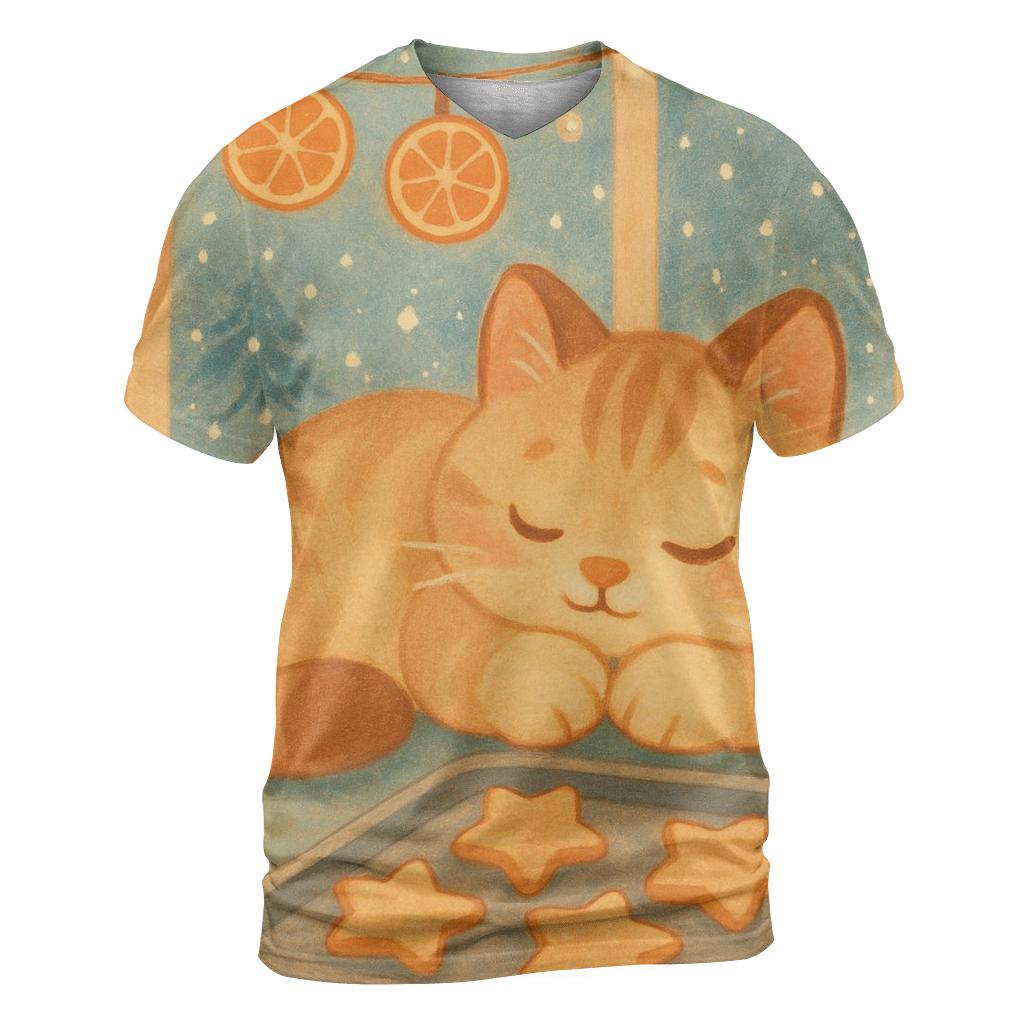 Cozy Bakery Window Biscuit Cat Nap statement graphic shirts