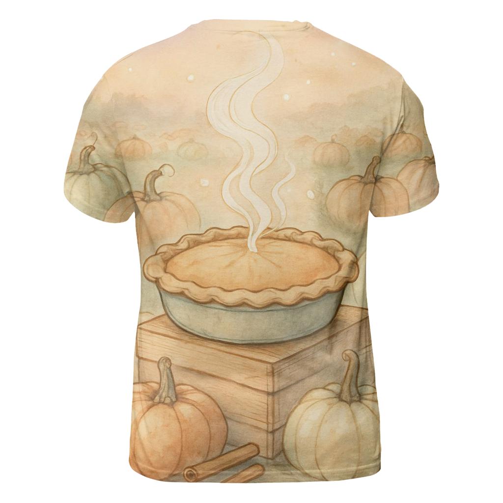 Pumpkin Patch Pie Steam Glow statement graphic shirts