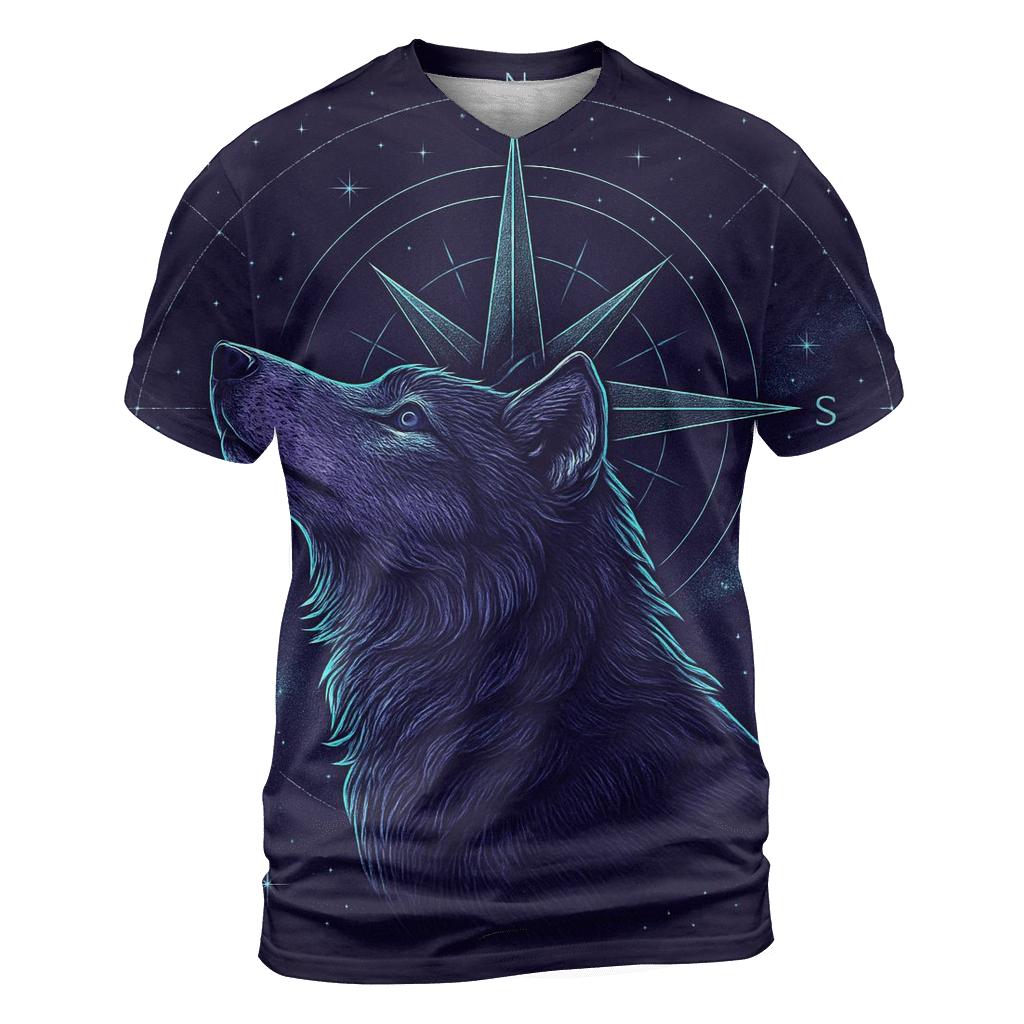 Celestial Navigator Wolf Compass custom all-over print shirts