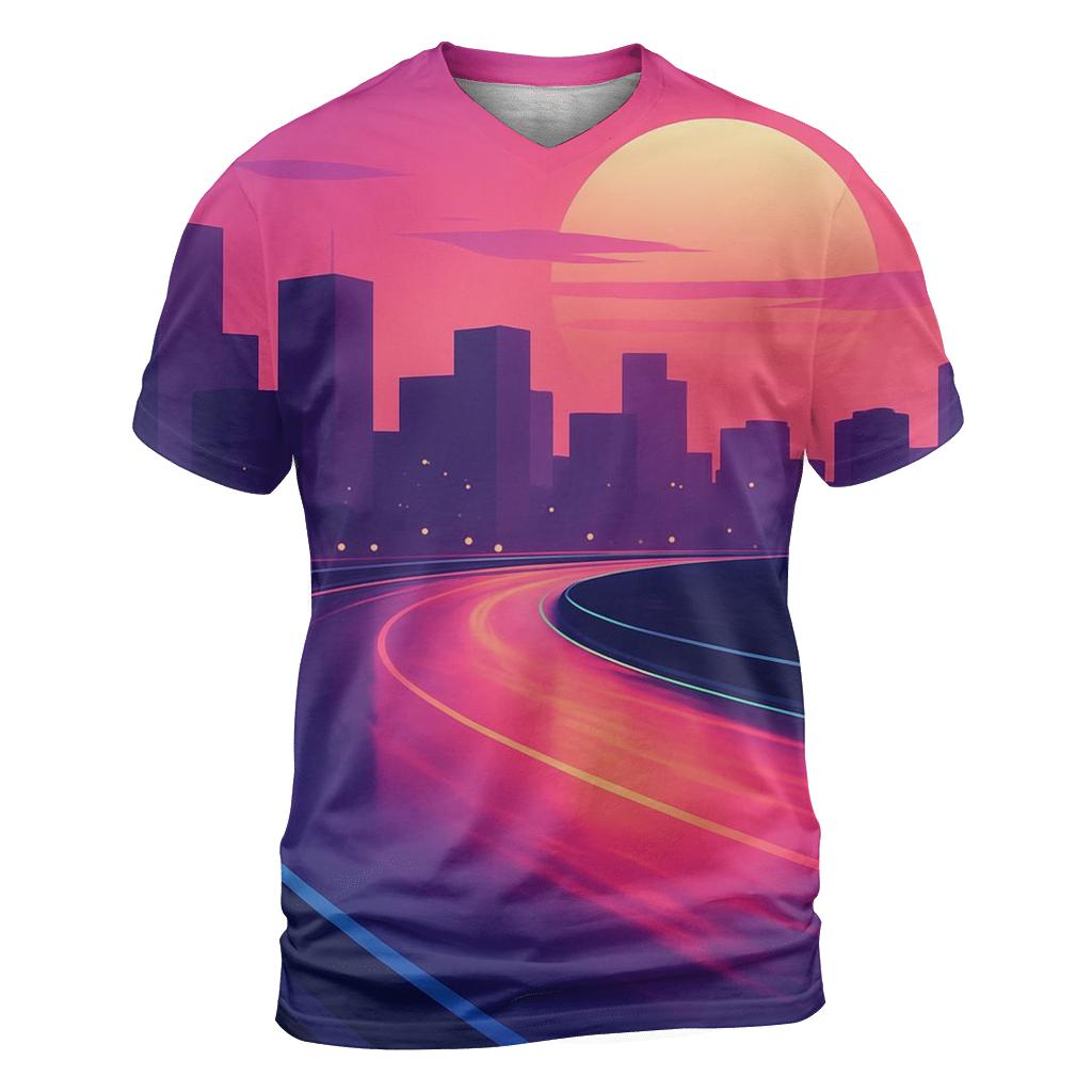 Vapor Skyline Afterglow Raceway artistic all-over print tops