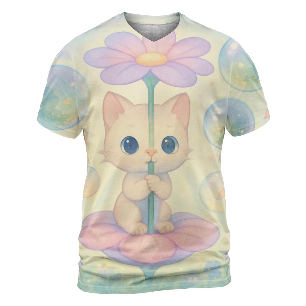 Bubble Garden Cat Carousel custom all-over print shirts