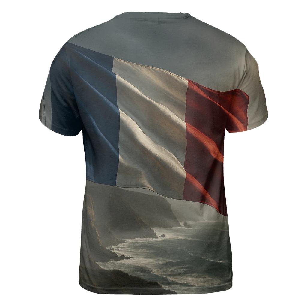 Tricolor Storm Crest Of France vibrant all-over design tees