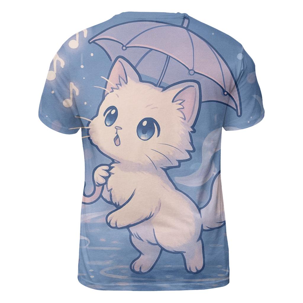 Rainy Day Umbrella Kitten Symphony statement graphic shirts