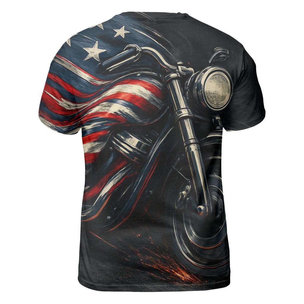 Motor Chrome Flag Thunder designer pattern shirts