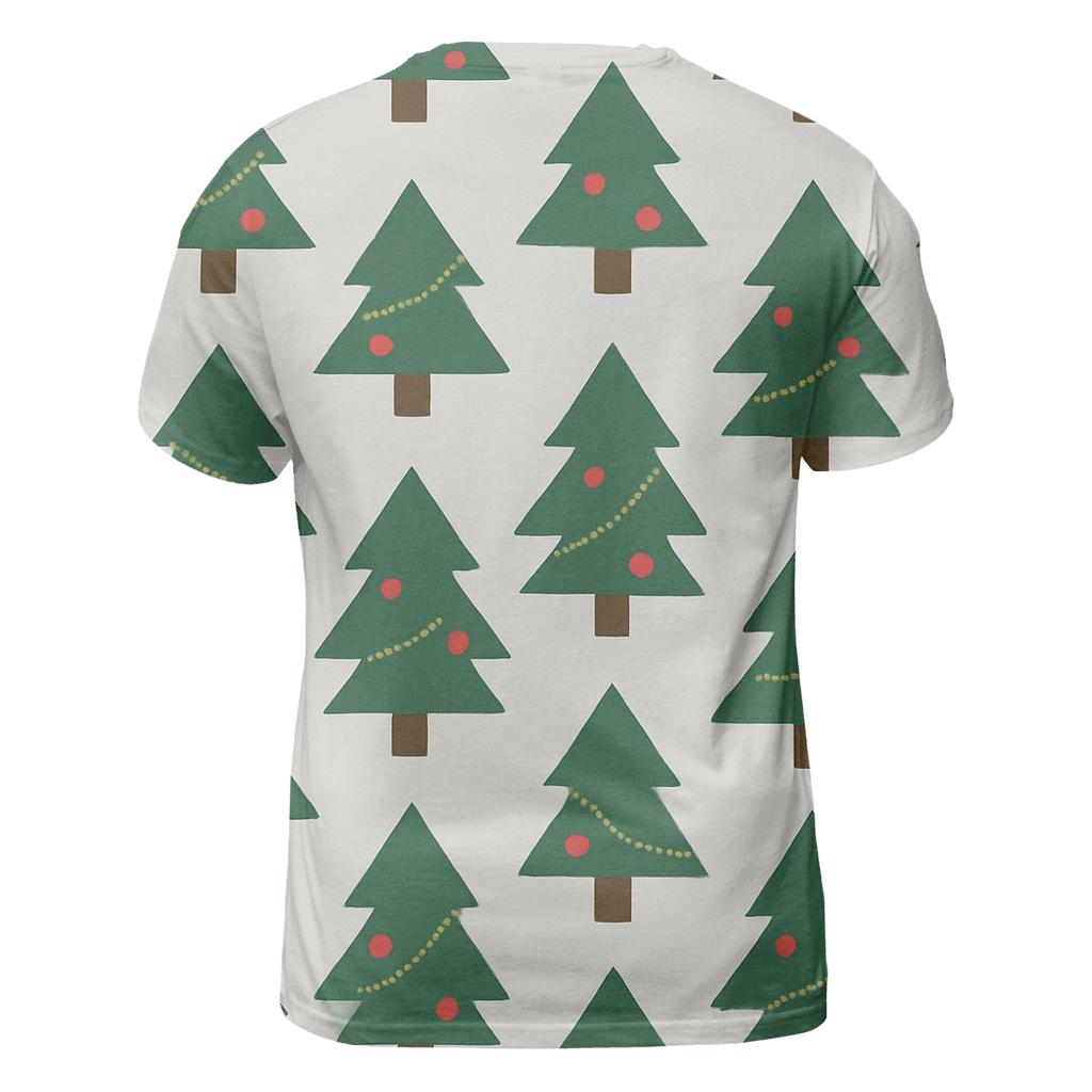 Christmas Tree Chevron Columns On Light Gray Background creative print fashion shirts