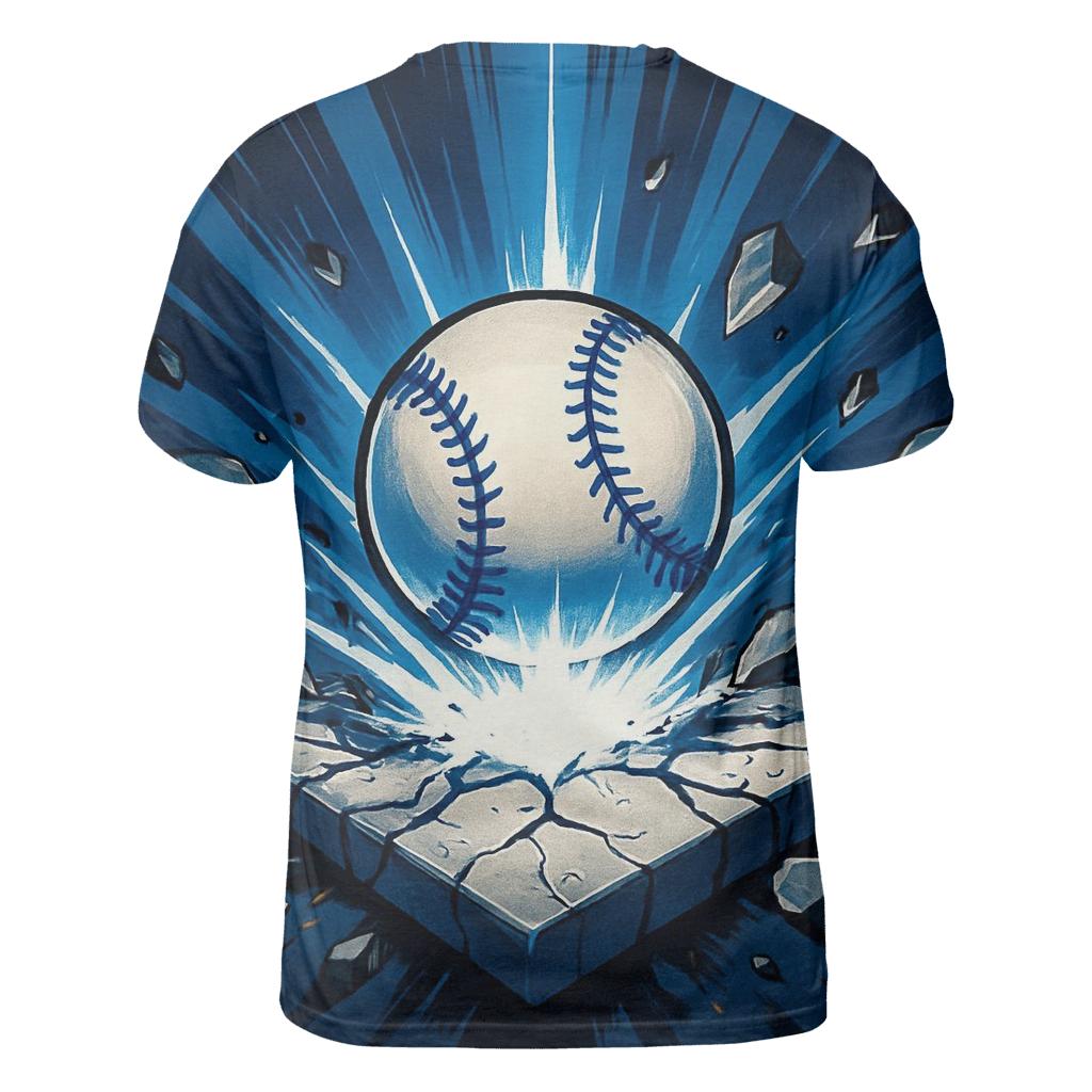 Explosive Home Plate Impact Burst creative print fashion shirts