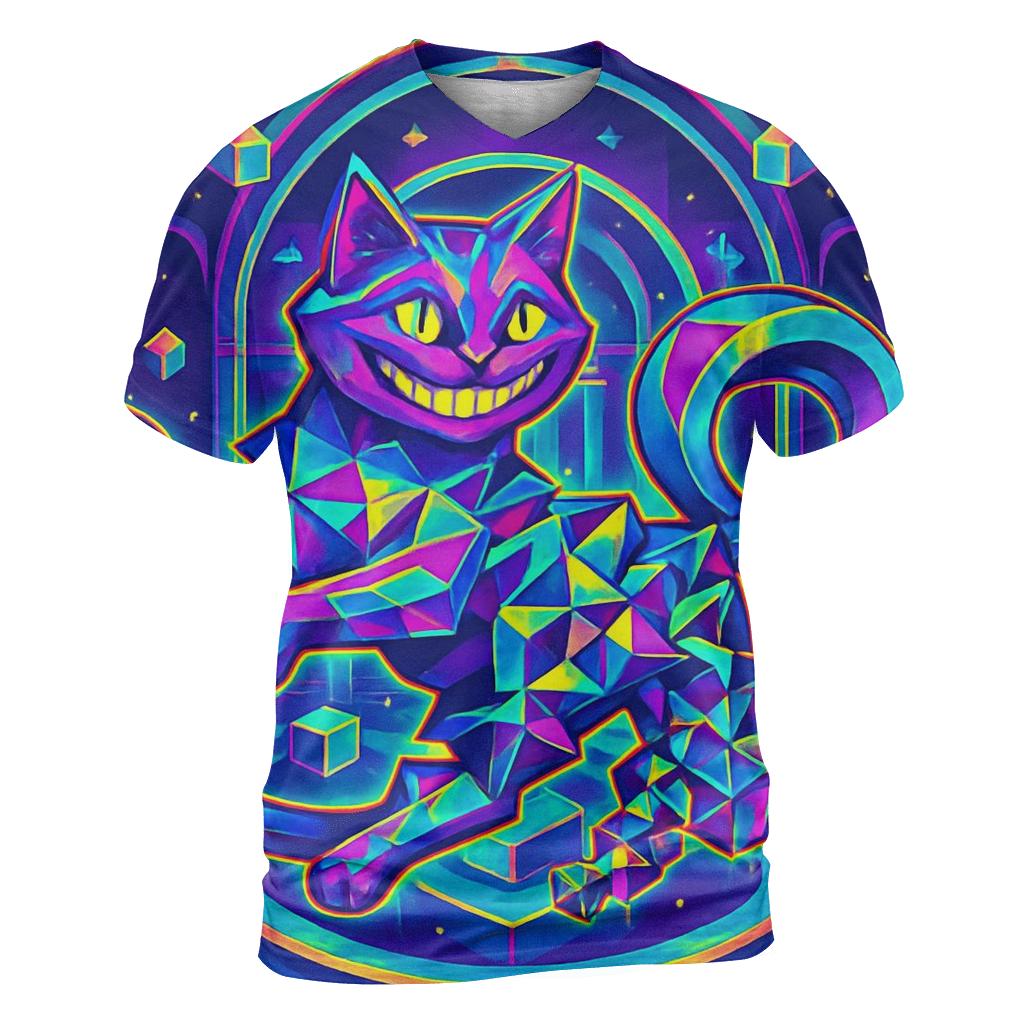 Psychedelic Prism Cheshire Cat custom all-over print shirts