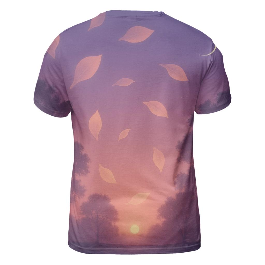 Moonlit Petal Sunset Grove vibrant all-over design tees