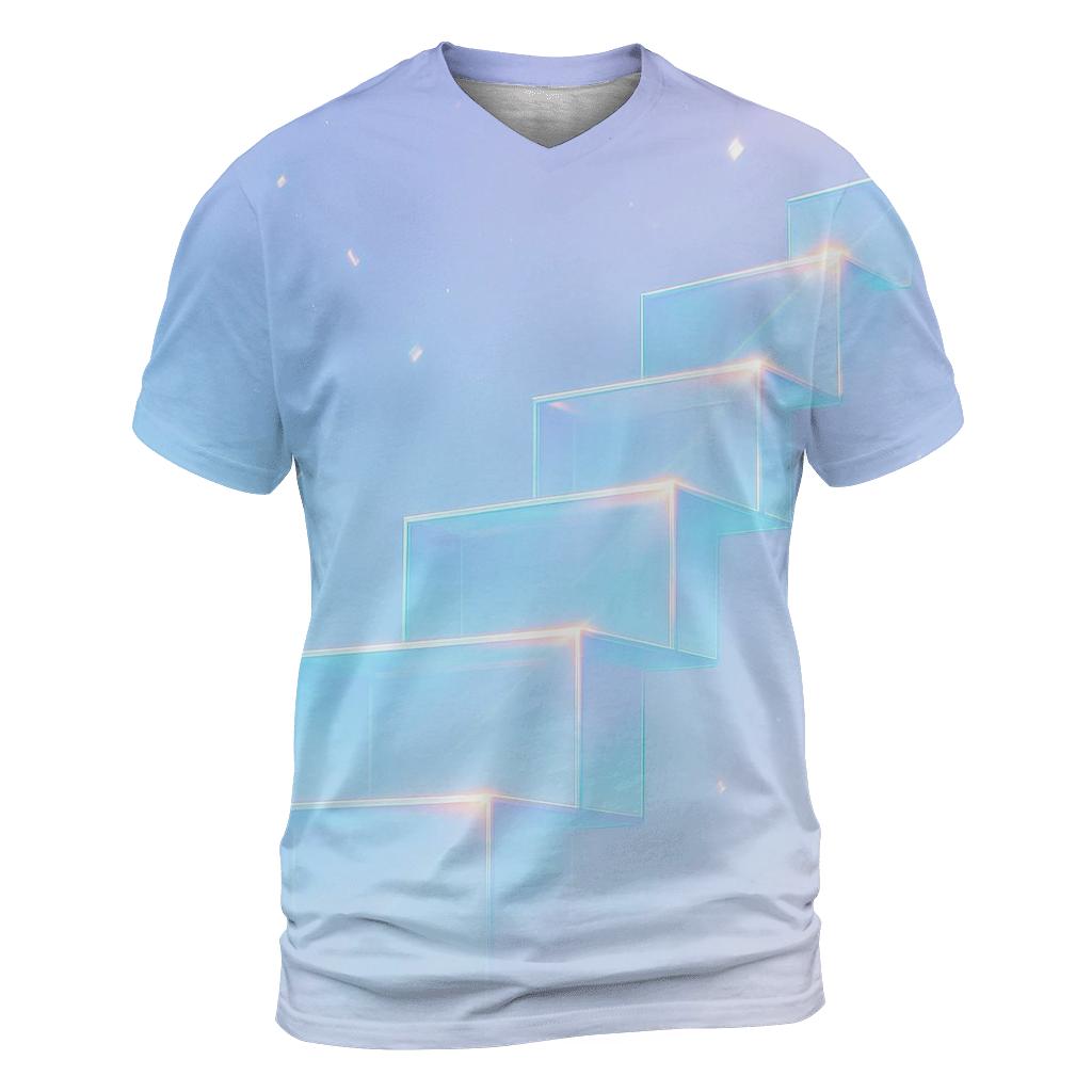 Celestial Prism Stairway creative print fashion shirts
