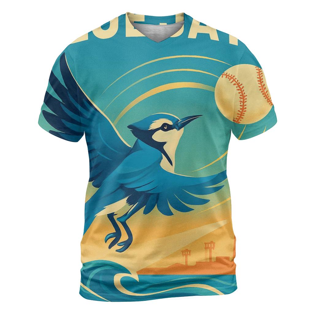 Blue Jays Coastal Home Run Splash designer pattern shirts