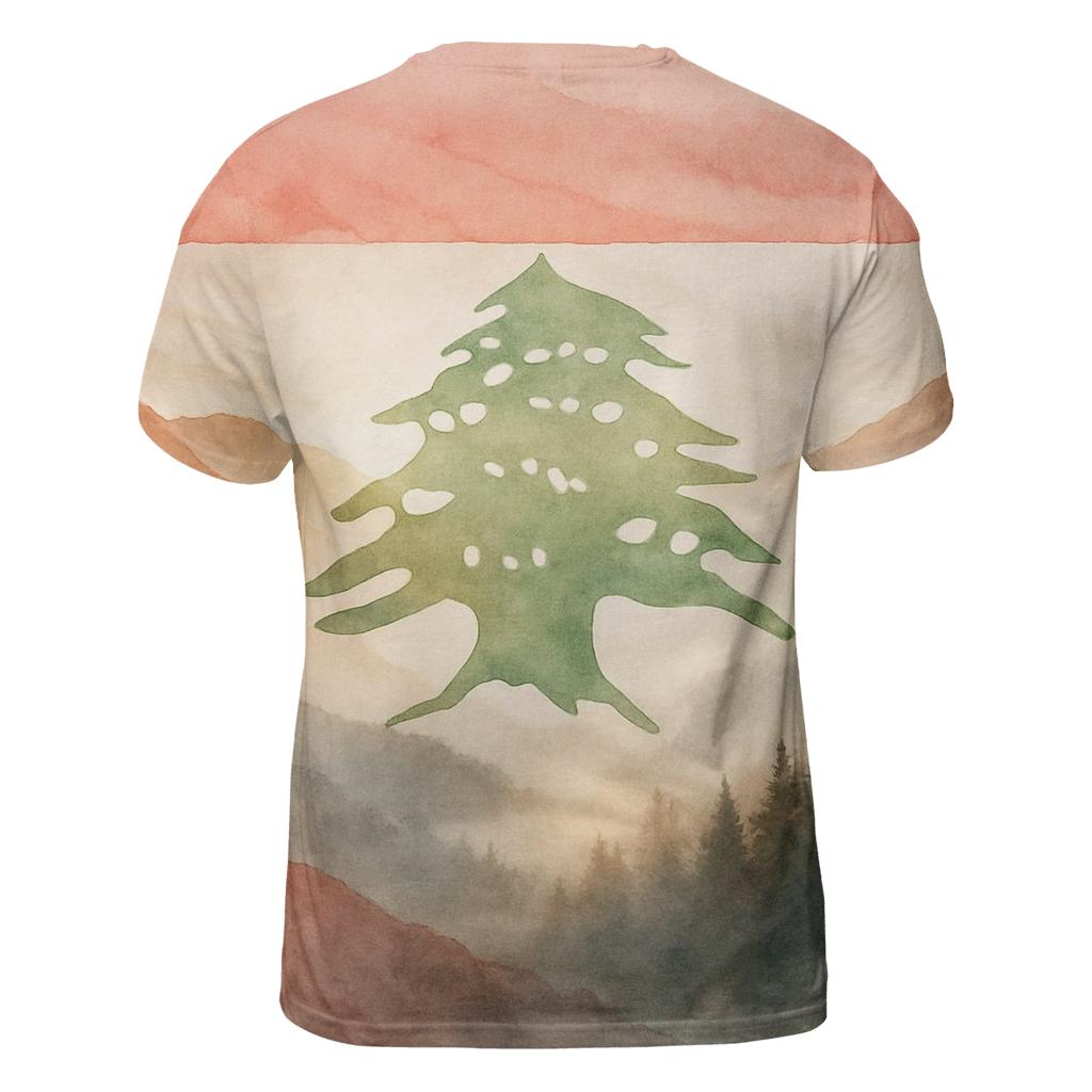 Cedar Mist Mountains Of Lebanon trendy printed shirt styles