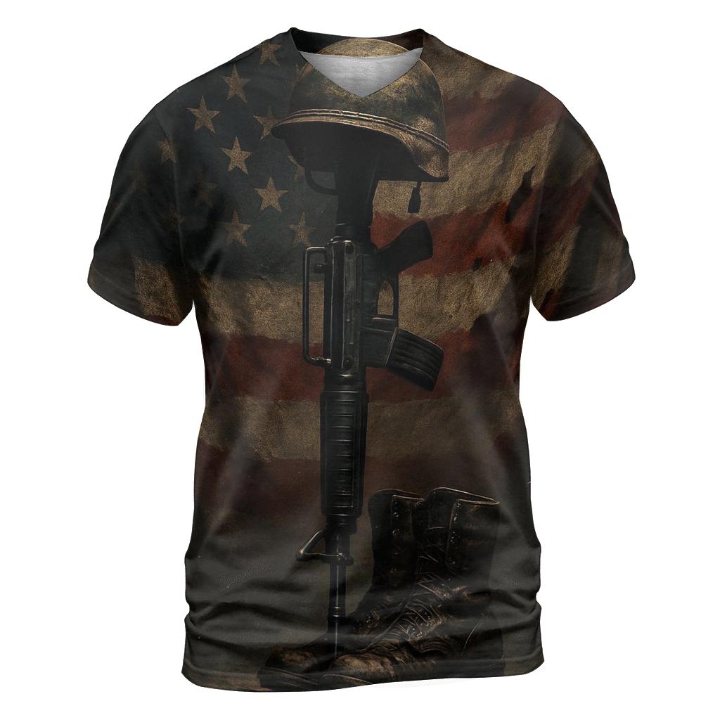 Steel And Stars Battlefield Cross Tribute statement graphic shirts